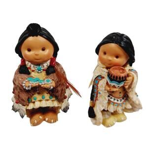 Vtg Friends Of The Feather Figurines Enesco Lot Bearing Gifts Wampum Pum 1996